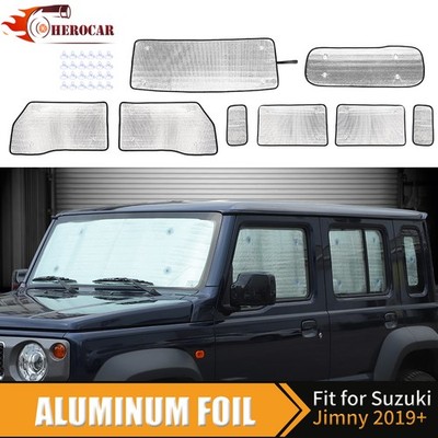 Windshield Sunshade Visors UV Heat Block Cover Kit for Suzuki Jimny 2019+ 4Door