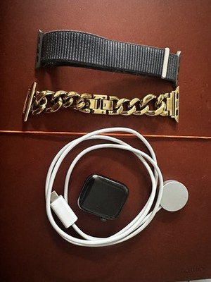 Apple Watch Series 8 (GPS + Cellular) 41mm Stainless Steel w Gold band + Fabric