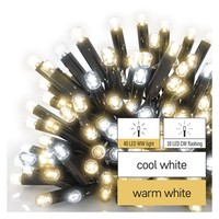 Eisregen Lichterkette 50 Leds 3M Emos Schwarz IP44 Weihnachtslichterkette AußEn