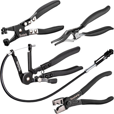 4 Pcs Hose Clamp Pliers, Spring Coolant Radiator Hose Clamp Pliers Automotive To