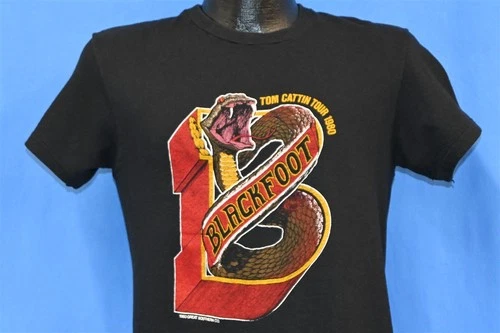80s BLACKFOOT TOMCATTIN TOUR SOUTHERN ROCK BAND 1980s vintage concert t-shirt, vintage, size M, single stitch, B+ condition
