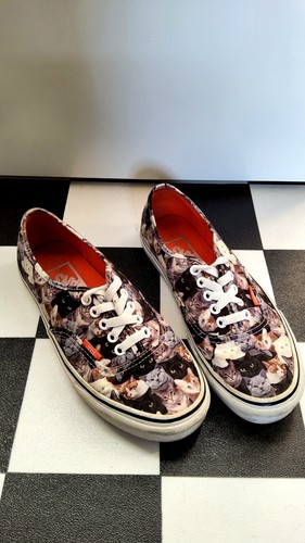 Seltene Vans mit Katzen Print 39,5, Gemusterte Sneaker Katzenköpfe, Sommerschuhe - Bild 6 von 17