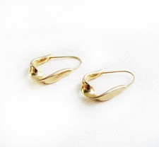 Nice Vintage Modernist Twisted Hoop Earrings