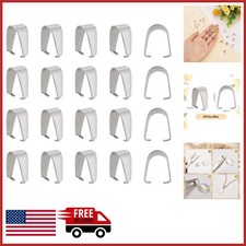 DIY Jewelry Making 20 Pcs Stainless Steel Pinch Clip Bail Clasp Connectors