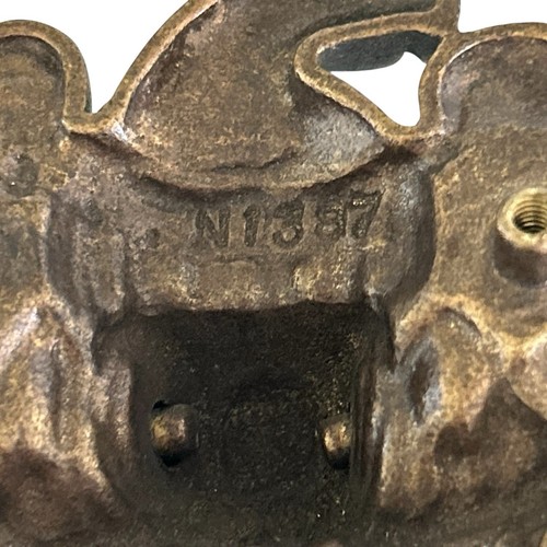 Juego de 2 tiradores de cajón vintage de latón águila calva de 3" N1387 - Imagen 4 de 10