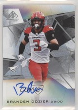 2021 SP Game Used Edition CFL Auto Branden Dozier #A-BD Auto 6kv
