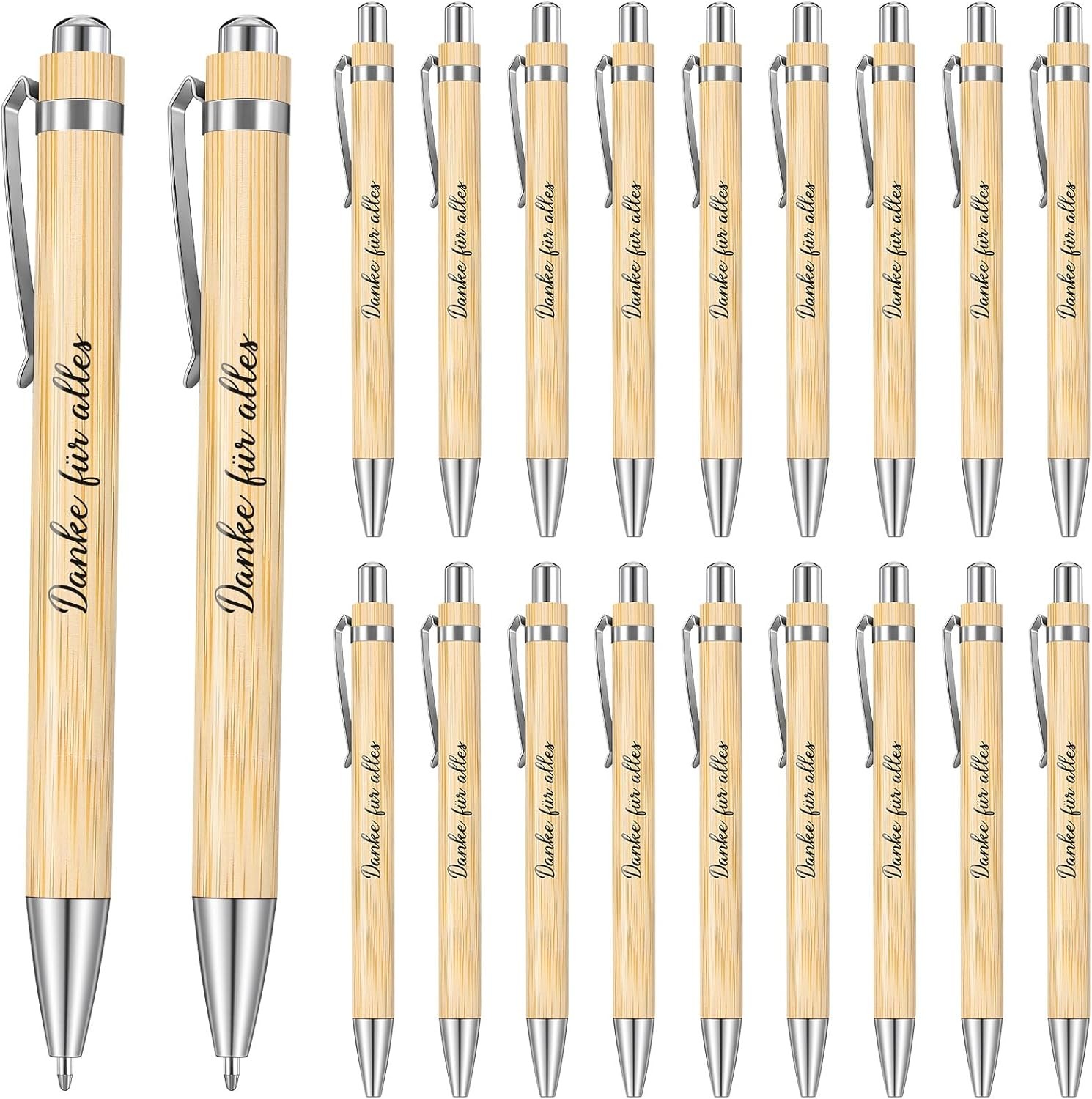 Tenare 20 Stück Dankeschön Kugelschreiber Holz Spruch Danke Kollegen Abschied