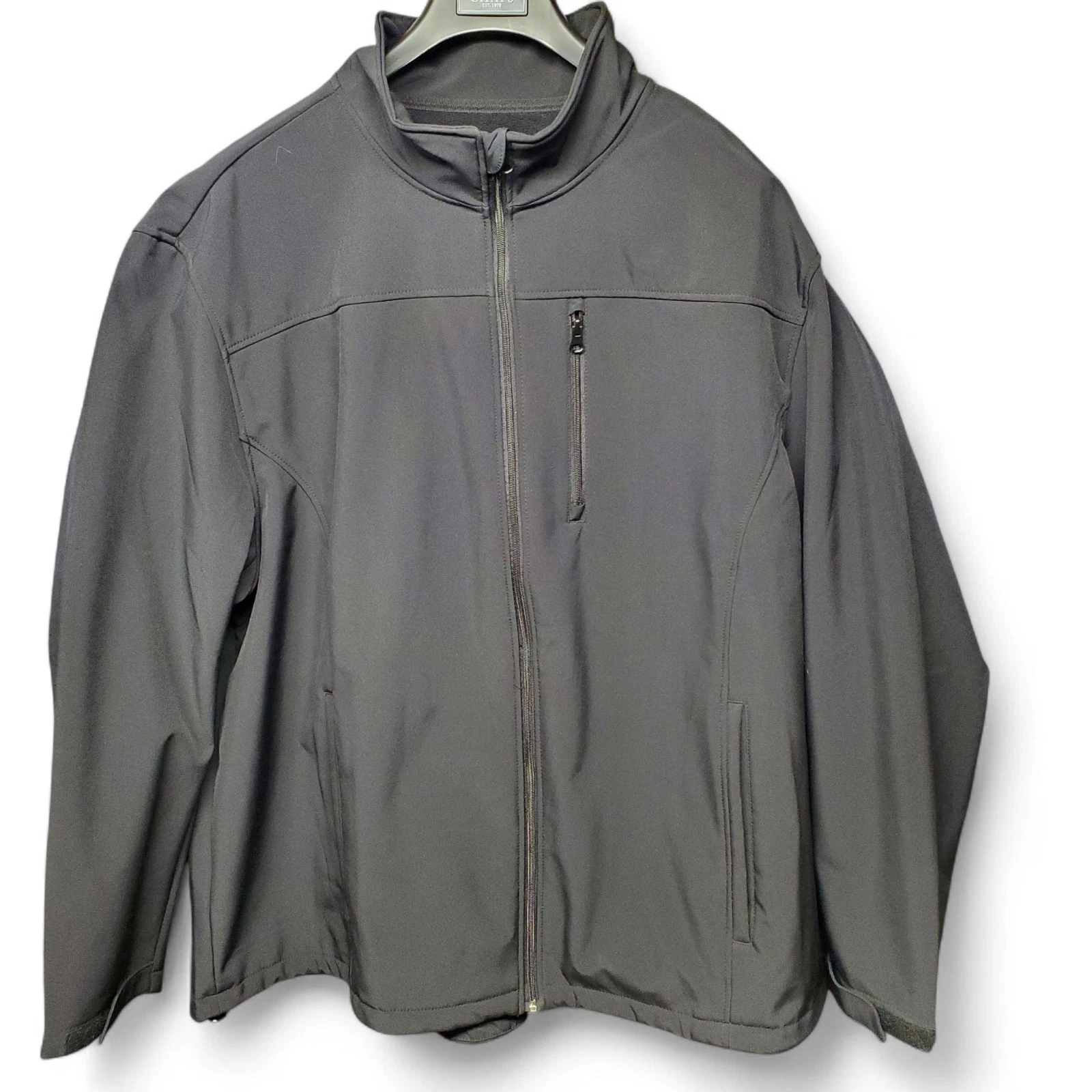 VERY NICE The Foundry Mens Size 3XL Solid Black Soft Shell Zip Up Jacket Coat