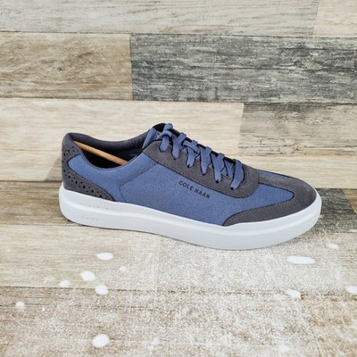 Cole Haan Grandpro Rally Mens Shoes Blue Gray Canvas Lace