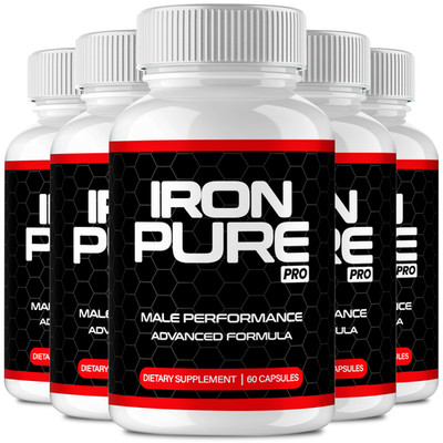 Iron Pure Supplement Capsules, Official Iron Pure Advanced Pills (5 Pack)