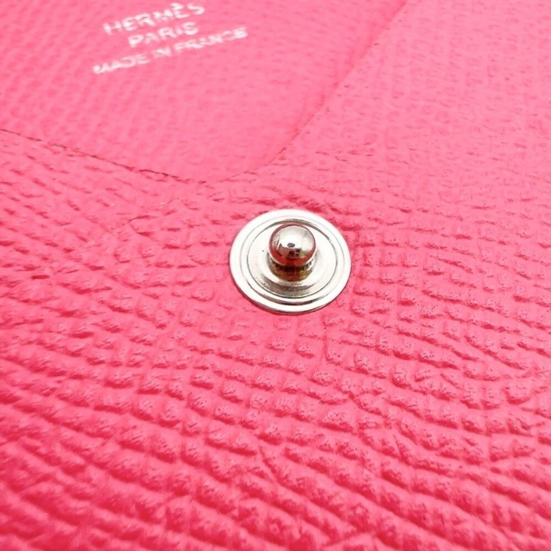 Hermes Calvi Card Case Veau Epsom Rose Azalee 4.1in Unisex Pre-owned thumbnail 8