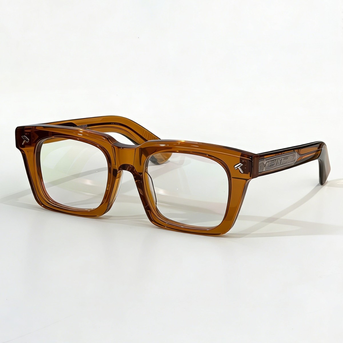 JACQUES MARIE MAGE Unisex Brown/Clear Sunglasses MODEL QUENTIN