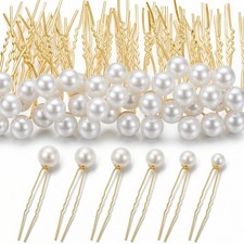 36 Pcs Wedding Pearl Hair Pins, Wedding Bridal U Shape Hair Clips For Brides ...