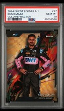 2024 ⛽ PSA-10 Kush Maini Topps Finest Formula 1 #27 Gold Refractor #/50