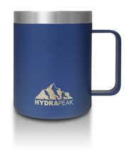 Hydrapeak 14oz Insulated Travel Mug with Splash Proof Lid, Stainless Steel, B...