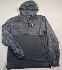 NEW Under Armour Hybrid Anorak Mens L 1/4 Zip Camo Windbreaker Hoodie Jacket