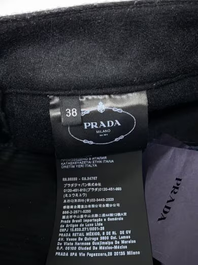 PRADA/Straight Pants/Size 38/Wool/Black/Solid/P269E thumbnail 5