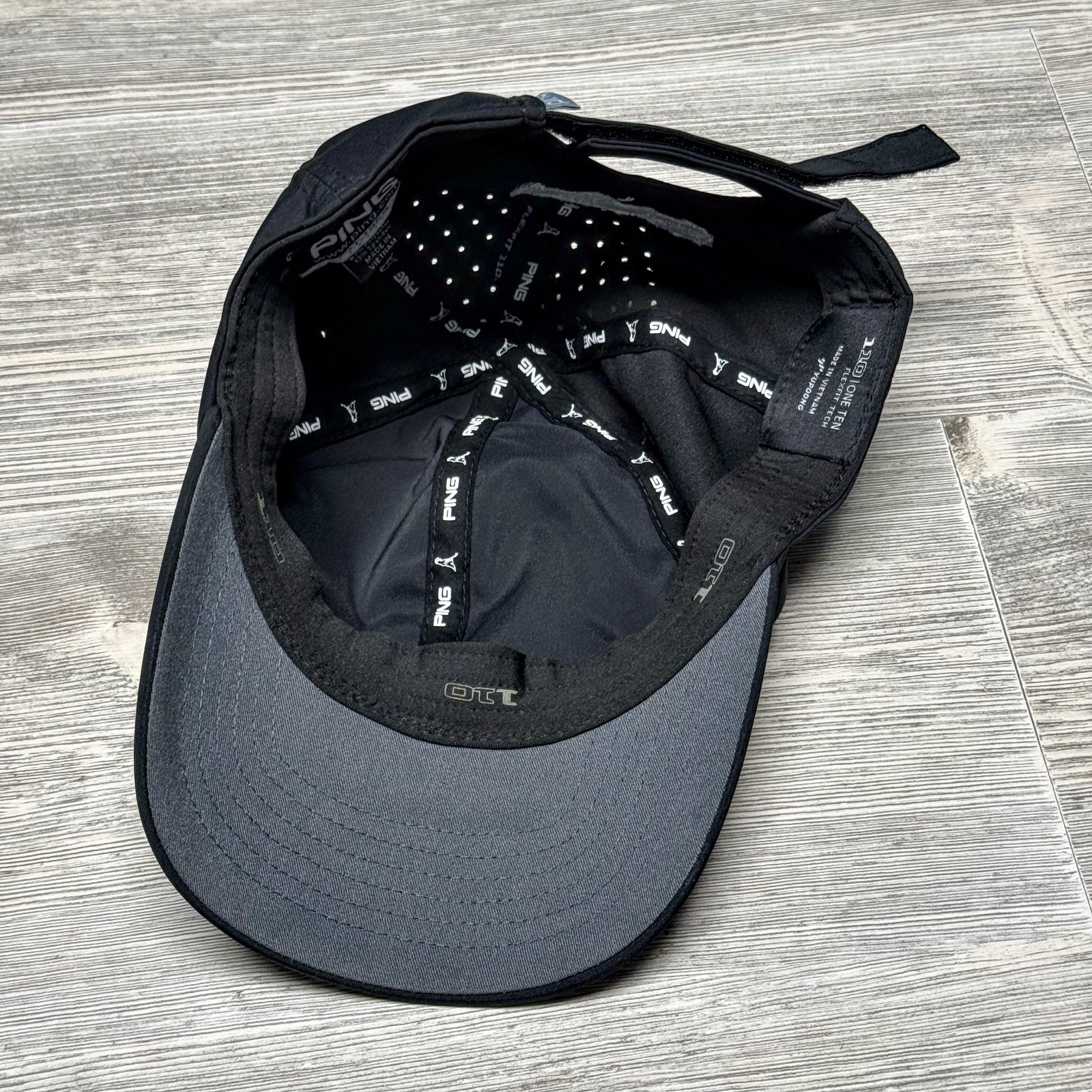 PING Performance Golf Hat Cap Black Perforated St… - image 6