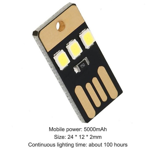 Camping Portable Mini LED Lights Energy Saving Rechargeable Lamp (5pcs) - Afbeelding 10 van 10