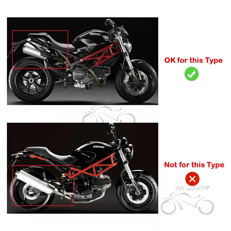 Накладка для системы выхлопных труб глушителя Ducati Monster 696 796 795 1100 - Изображение 2 из 4