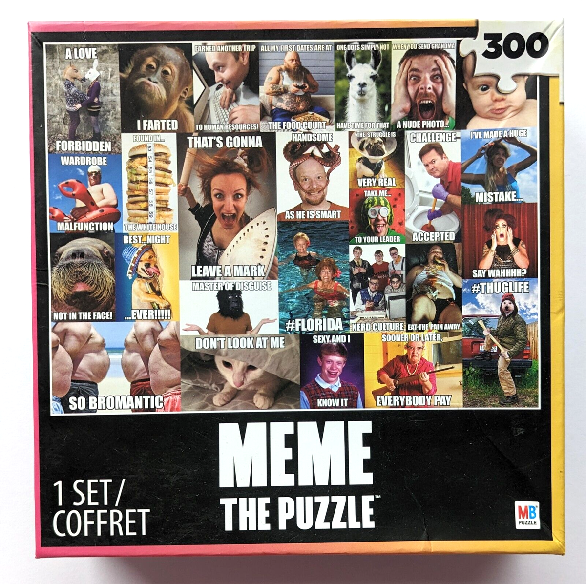 Milton Bradley MEME THE PUZZLE Jigsaw Puzzle 300 Pieces 18