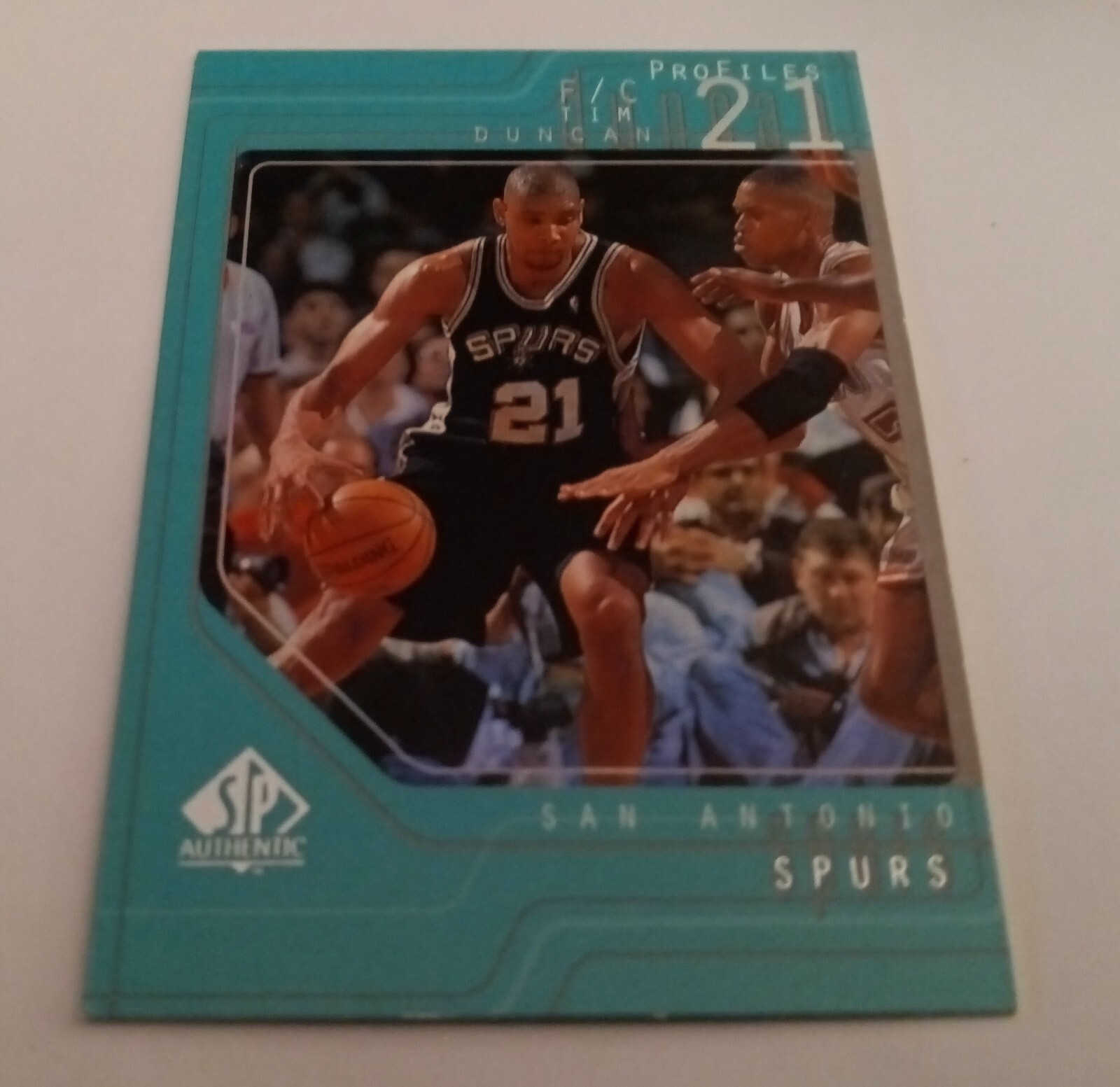 1997-98 TIM DUNCAN SP Authentic Profiles ROOKIE INSERT Card.#P37 MINT HOF SPURS