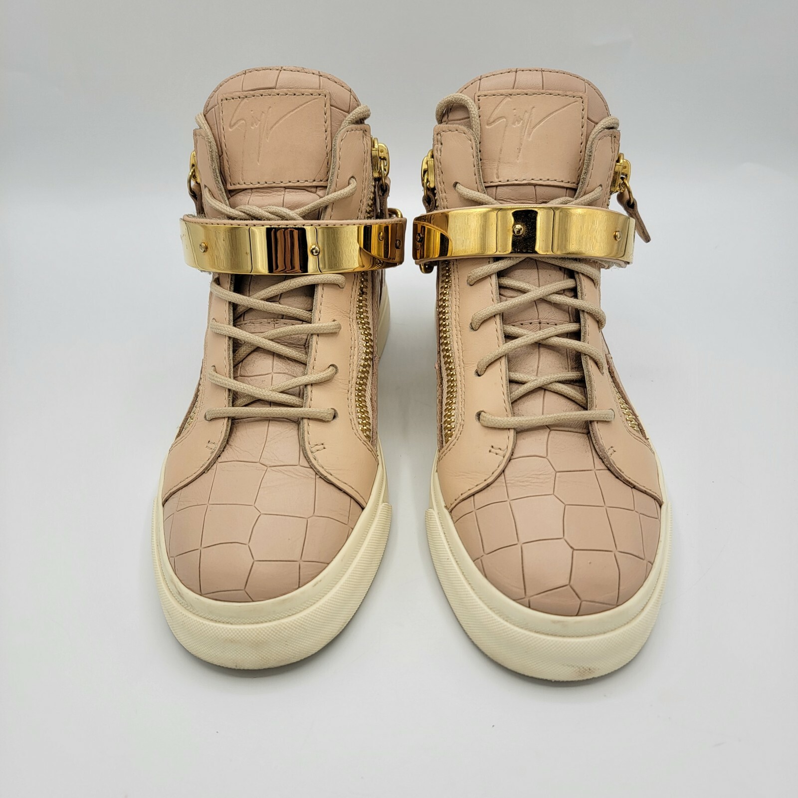GIUSEPPE ZANOTTI Ringo Pink Croc Python Gold Deta… - image 2