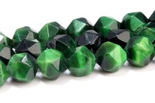 Green Tiger Eye Beads Star Cut Faceted Gemstone Loose Beads 5-6/7-8MM