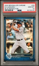 POP 1! 2022 TOPPS CHROME BEN BALLER DJ LEMAHIEU BLUE REFRACTOR /75 #20 PSA 10