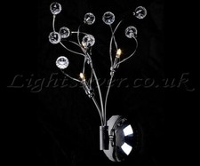 ELEGANT GENUINE CRYSTAL CHROME WALL LIGHTS 3 LIGHT TRIPLE END OF LINE TO CLEAR!