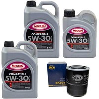 MotoröL Set Compatible 5W-30 Meguin 11 Liter + ÖLfilter FüR Toyota Land Cruiser