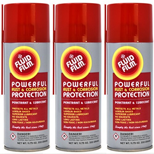 Fluid Film (3 Aerosol Cans) Rust & Corrosion Protection; Metal Surface 