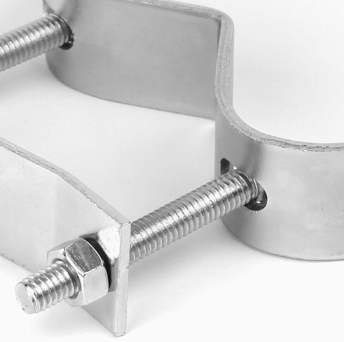 3” Heavy-Duty Double Wall Mount Pair for TV Antenna Mast with (2) Brackets & ... - Picture 3 of 3