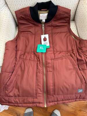 BRAND NEW WITH TAGS Weatherproof Vintage Men's XL Fleece  Lined  Zip-front Vest