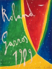 affiche Roland Garros 1989 Nicola de Maria