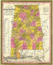 Alabama - 1846 - Map Poster
