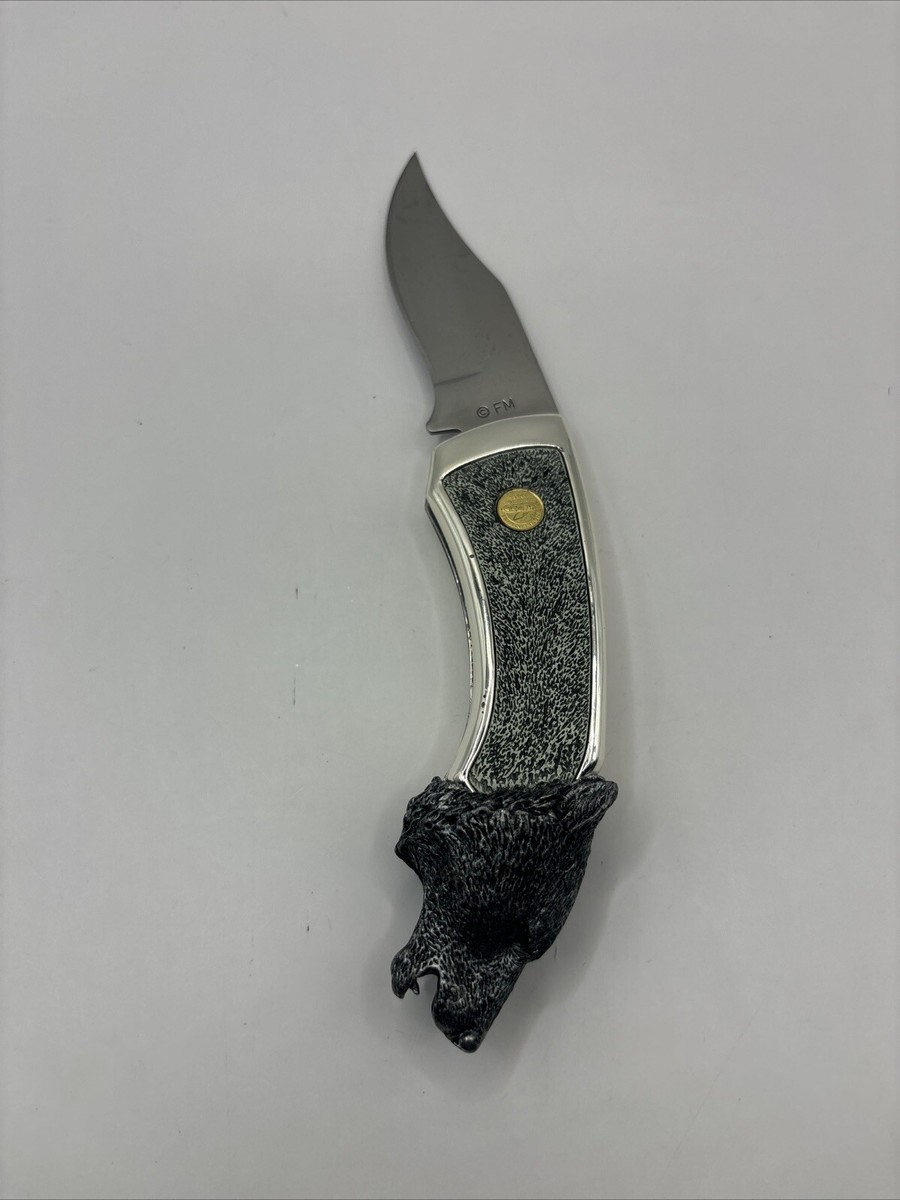FRANKLIN MINT KNIFE HOWLING COYOTE WOLF COLLECTOR NICE (9045) | eBay