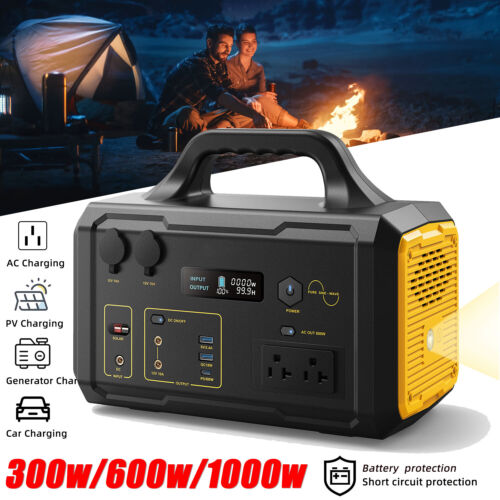 1000W/2000W 1075Wh Power, LiFePO4, Fast Charge, Solar (No Panel), Home/Camp/RV