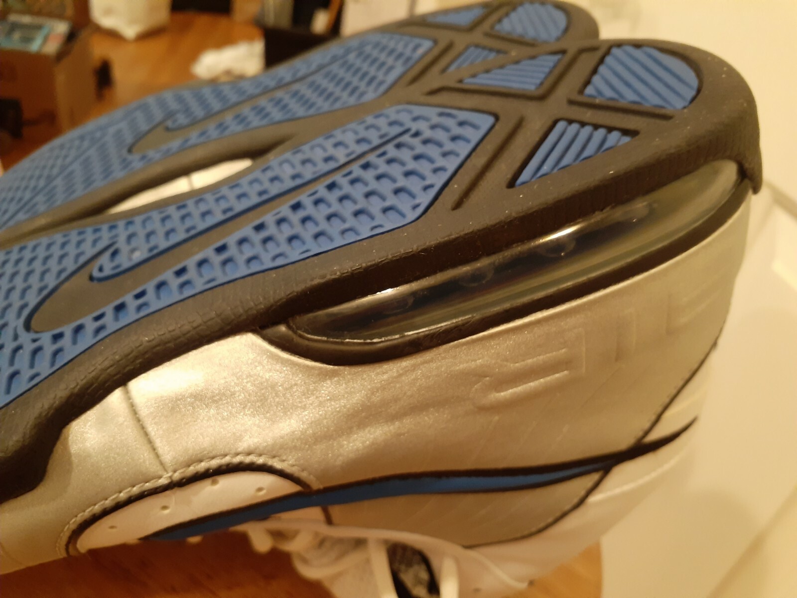 Rare Nike Air Max Full Court Mens Size 14 White Blue Mid Top 417792-105 image 9