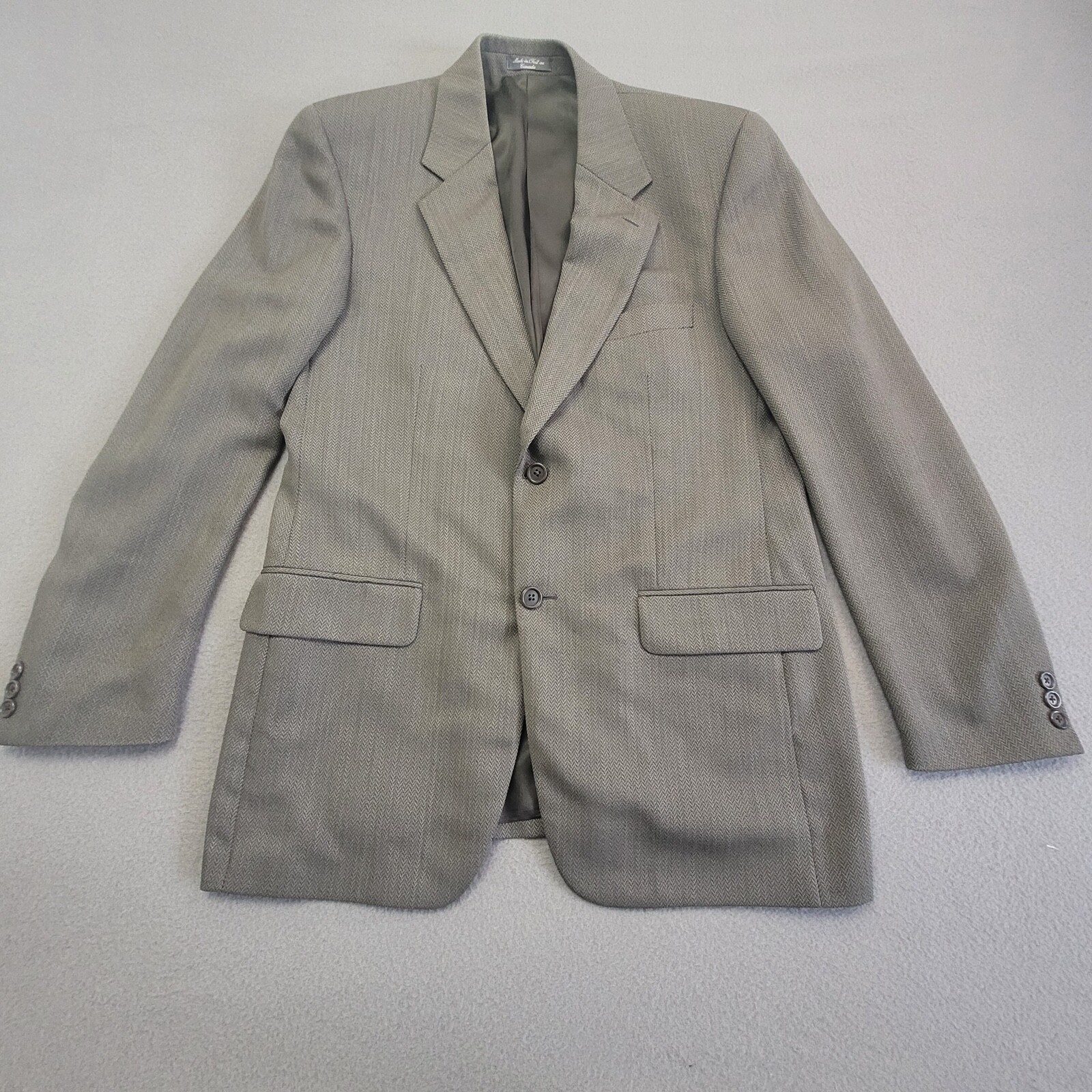 Giacca cappotto sportivo Yves Saint Laurent blazer uomo 42 100% lana spina di pesce