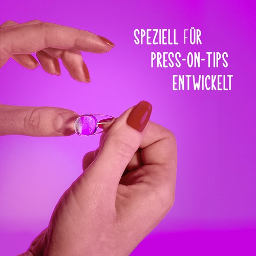 Press On Tip Starter Set Nail Glue Gel Soak Off Pink Click Solid Fake Ballerina - Bild 4 von 9