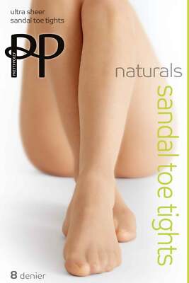 Pretty Polly Naturals 8 Denier Sandal Toe Tights APA5