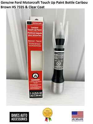 Touch Up Paint Bottle Pen -H5 Caribou Brown Basecoat & Topcoat For