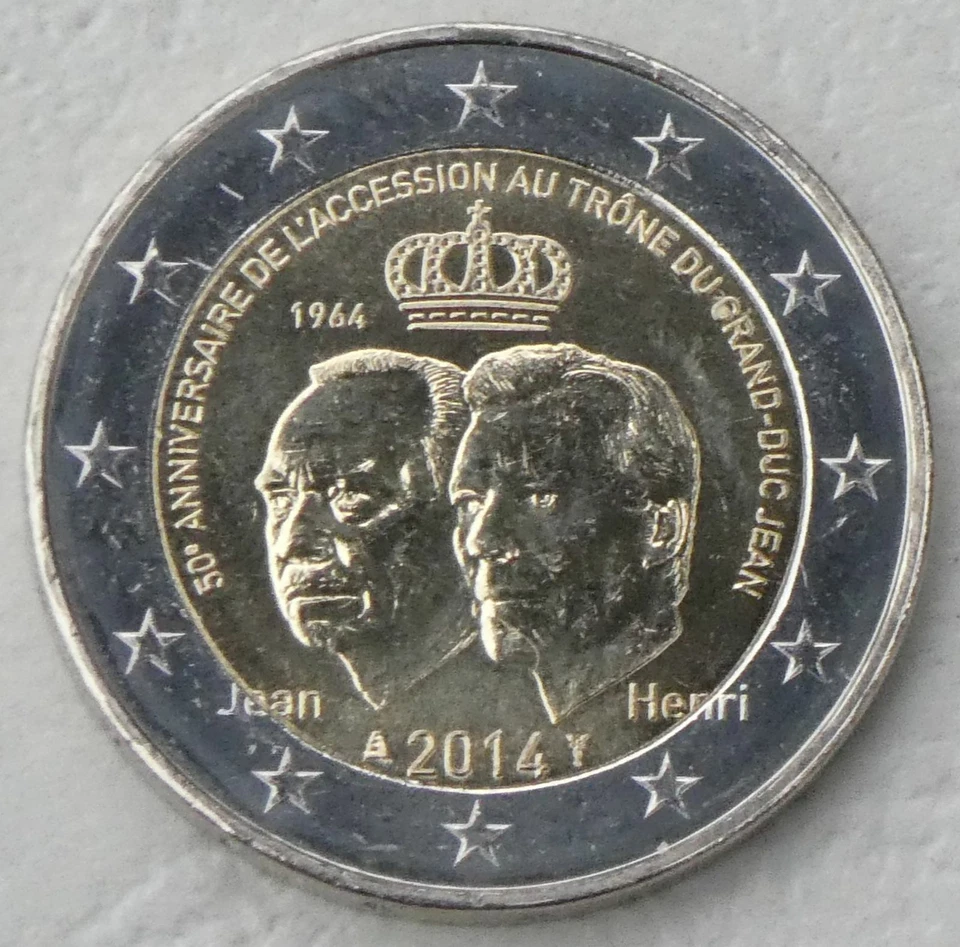 2 Euro Monnaie Commémorative Luxembourg 2014 THRONBESTEIGUNG JEAN Splendide - Photo 1/1