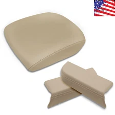 Center Console+Front Door Armrest Cover Leather For Honda Pilot 2009-2015 Beige