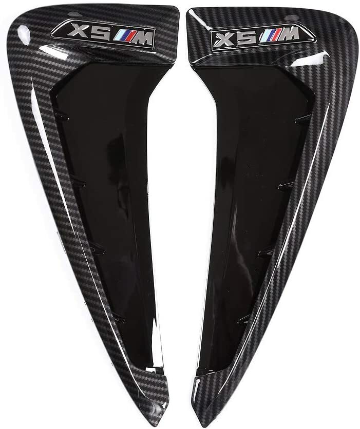 2PCS ABS Carbon Fiber Side Vent Fender Cover Trim for BMW X5 F15