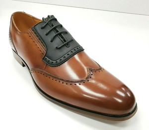 stacy adams wingtip cognac