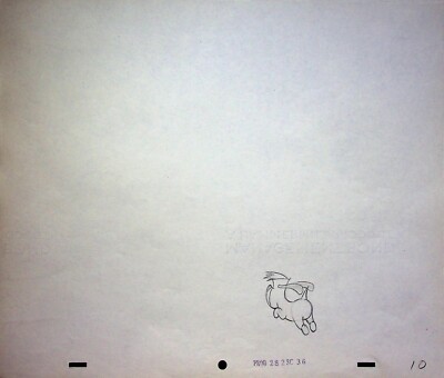 Dixieland Droopy 1954 Hand-Drawn DROOPY Production Pencil MGM Cartoons