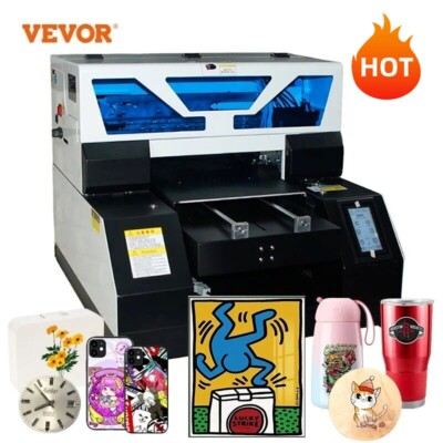 VEVOR   A3-19 UV Flatbed Automatic Bottle Label Printer Machine For Phonecase