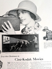 Travel Magazine Full Page Advertising 1926 Cine Kodak Movies Cameras